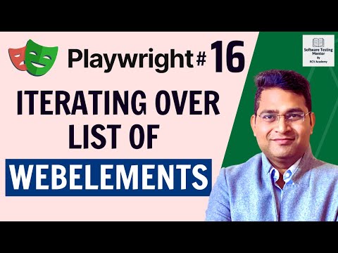 Playwright Tutorial #16 - Iterating over List of Webelements