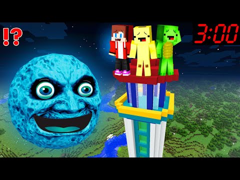 ICE LUNAR MOON vs Paw Patrol Security Base in Minecraft JJ and Mikey - Challenge Maizen
