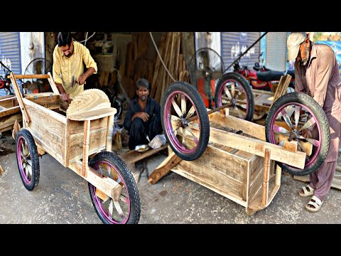 Traditional Wooden Corn Selling Hand Cart | Full Manufacturing and Crafting Process