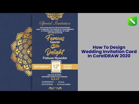 HOW TO DESIGN WEDDING INVITATION CARD IN CORELDRAW