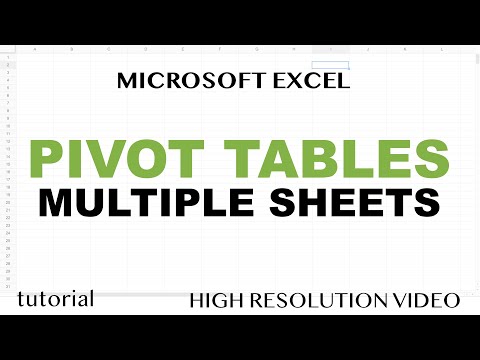 Pivot Table from Multiple Sheets (Tables) in Excel