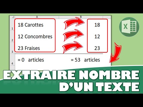 Comment extraire un nombre à partir d’un texte automatiquement sur Excel ?