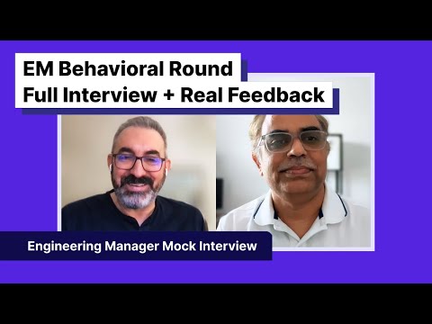 Engineering Manager Mock Interview | Behavioral Round