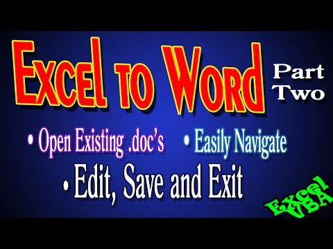 How to Open, Navigate and Edit Existing WORD Doc Using Excel VBA! Comprehensive guide