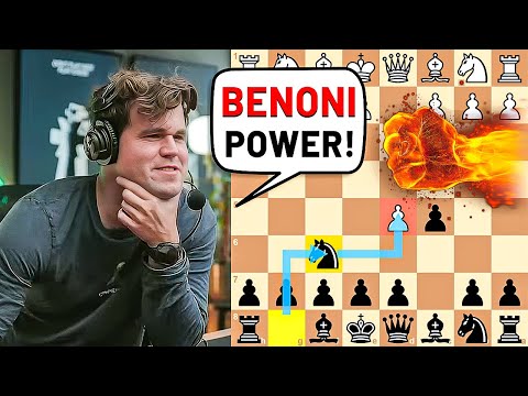 Magnus Carlsen Crushes the GM with a Deadly Benoni Defense!