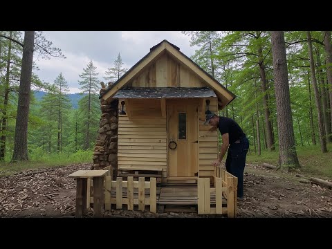 Man Leaves Everything Behind and Builds a Cabin in the Forest