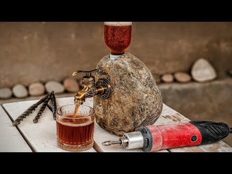 How to Make a STONE BEVERAGE DISPENSER - Genius Idea, Easy to Make DIY