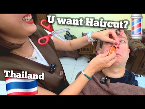 ✂️Thai Barber Girl Goes ALL IN. 👉 Massive Hair Chops & Extreme Haircut Transformation 👈 Pattaya 🇹🇭✨