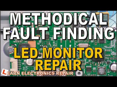 More METHODICAL Fault Finding, Samsung LED Monitor Is Faulty & We Have No Schematics. Can We Fix It?