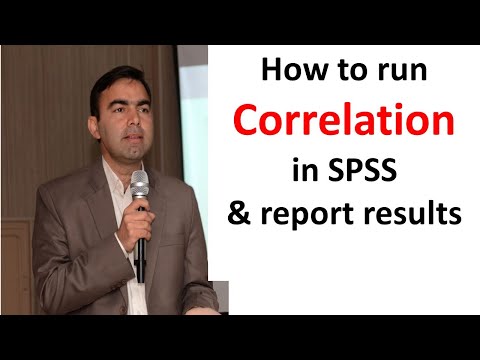 How to run correlation in SPSS | How to report correlation results | URDU HINDI || Kokab Manzoor