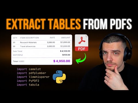 Python Libraries to Extract Tables from PDFs