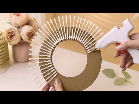 How Beautiful!😍 IDEA for Home Decor from Cardboard and Cotton swabs! The best from waste