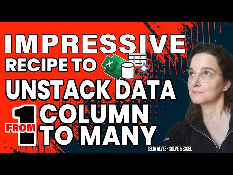 How to unstack data in repeated groups of rows in the same column with Power Query in Excel