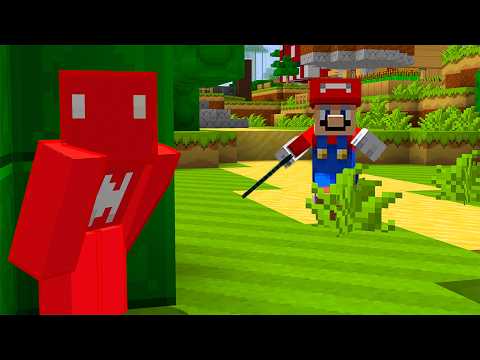 minecraft manhunt but it's mario