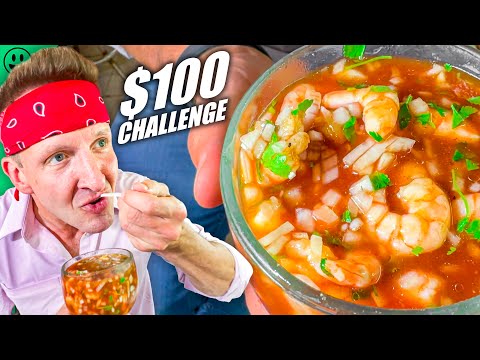 CHEAP Mexican Shrimp Cocktail!! Street Food in Yucatán!!