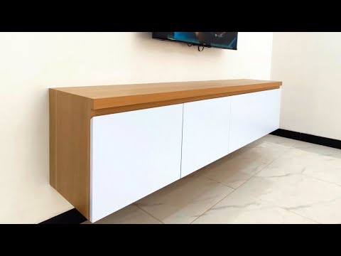 Membuat Meja TV Gantung - Minimalis Simple Modern | Tema Japandi