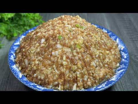 调白菜饺子馅，白菜用盐杀水就错了，教你饺子馆不外传配方，真香