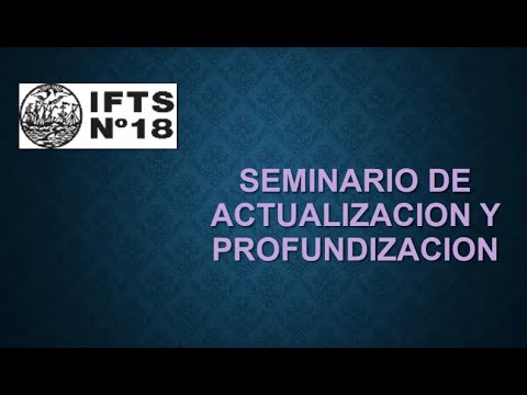 Seminario de Profundización y o Actualización - Clase 09
