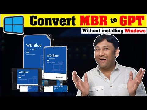 Converting MBR to GPT Storage without installing Windows. Hindi Guide. @TechnoBaazi