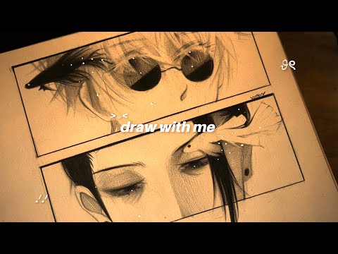 drawing asmr (no music) relaxing drawing sounds for sleep 五夏 🫐 ‧₊ ᵎᵎ real time + no talking