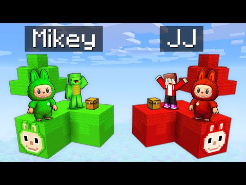 Mikey vs JJ Labubu Skyblock Survival Battle in Minecraft (Maizen)
