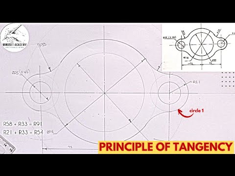Construction of Exhaust Pipe Gasket using principle of tangency.