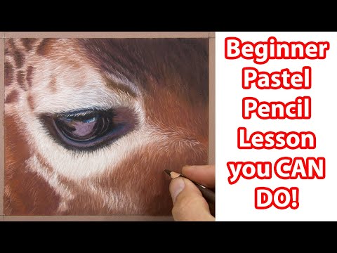 Wildlife Art - FREE Beginners Pastel Pencil Lesson How to draw a Giraffe - Part 1 - Jason Morgan Art
