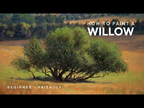 How to Paint A Willow - Oil Painting Demonstration