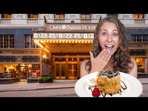 Trying the ORIGINAL Boston Cream Pie & Parker House Rolls