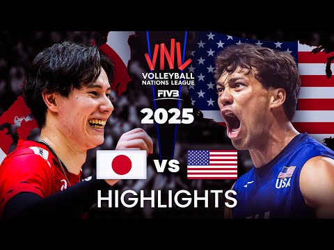 JAPAN 🇯🇵 vs USA 🇺🇸 | HIGHLIGHTS | Men's VNL 2025