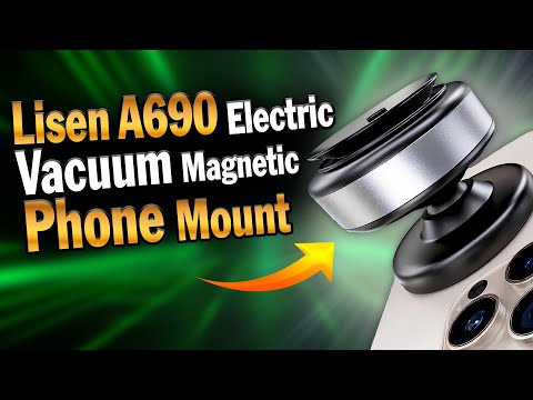Electric Vacuum Magnetic Phone Mount That WON’T Fall Off - LISEN A690 Review