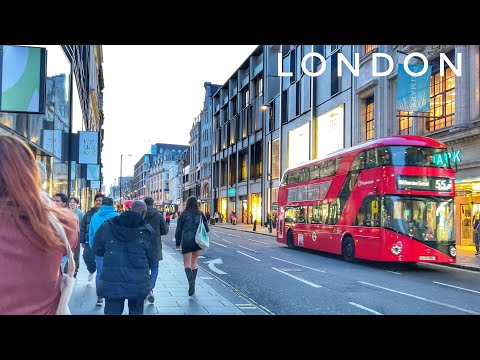 London, England 🏴 Central London Street Walk - 4K 60fps Walking Tour - London Spring City Walk