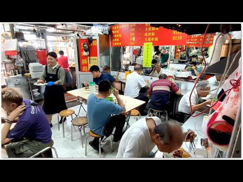 Hong Kong Roast Pork Rice Yummy Hong Kong Food 巨風樺加沙十號風球下百富豪燒臘飯店仍開門 店外排隊買燒味飯 飯堂爆棚坐滿人 香港美食 百富豪燒臘飯店