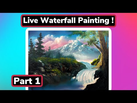 Live Landscape Painting Demo ! (Part 1) | Exciting ! | Paintings By Justin