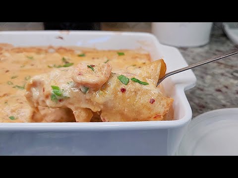 Creamy Chipotle SHRIMP ENCHILADAS Recipe | Falling In Love Enchiladas