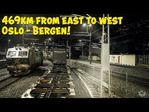 What It's Like to Cross NORWAY in a Freight Train at 3am 4K Cab View