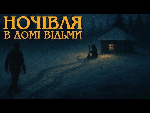 Where the snow erases the roads. The witch from the abandoned farm. A mystical winter tale.