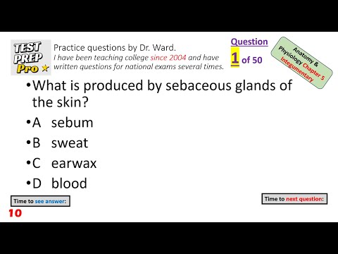 50 Integumentary system practice questions by professor | mcq on human skin | skin mcqs | #skin
