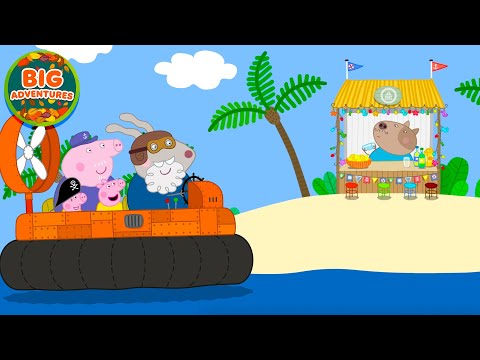 Peppa Pig Goes on a Tropical Island Adventure 🌴 Hovercraft Ride | Full Episodes | Cartoon | 49 Mins
