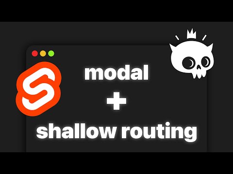 combine a modal with SvelteKit's shallow routing