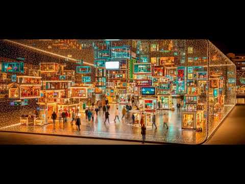 [Midjourney + Suno] Cybernetic Cityscape Background Footage, Neon Trails