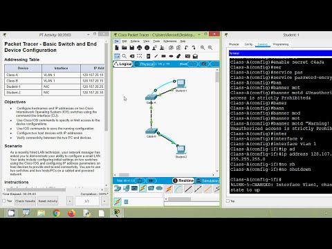 2.9.1 Packet Tracer - Basic Switch and End Device Configuration