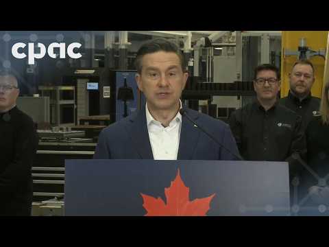 Conservative Leader Pierre Poilievre speaks with reporters in Windsor, Ont. – March 15, 2026