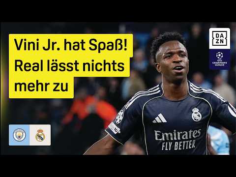 Vinicius Jr. is having fun: Manchester City vs. Real Madrid | Round of 16 | UEFA Champions League...
