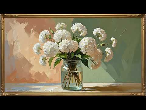 FREE FRAME TV AMBIENT TV ART VINTAGE OIL PAINTING SOFT FLORAL SCREENSAVER BACKGROUND FALL DECOR 4K