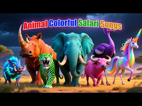 Animal Colorful Safari Songs | Animal Safari | Zazzy Melody
