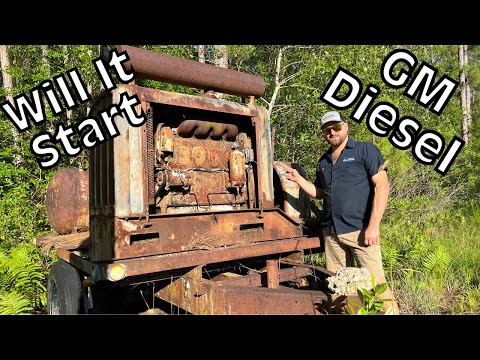 Diesel Engine Rotting in the Woods, WILL IT START?