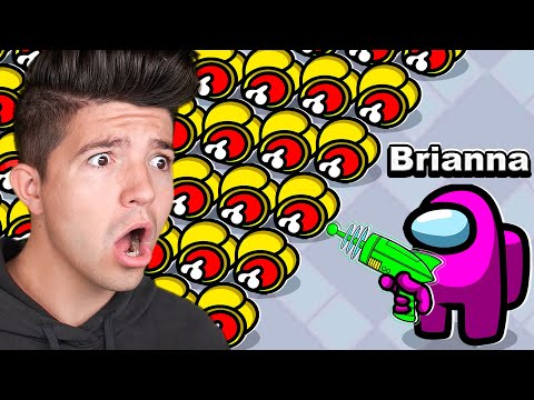 100 Player Among Us but I Pay MY WIFE For Each Kill!