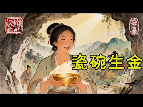 寡婦丈夫戰死被婆家趕出門，流落山洞幫老嫗縫補破衣，沒想到老嫗竟是仙女化身，送她一個能生金的瓷碗！#民間故事 #傳統文化 #原創虛構 #華語有聲書 #槐樹下聽書