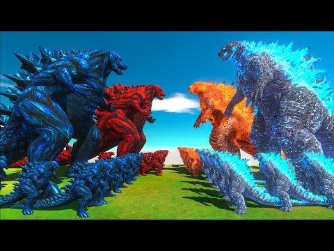 Growing ICE GODZILLA EARTH x FIRE GODZILLA VS GODZILLA Evolved x  Supercharged GODZILLA